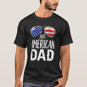 T-shirt Lunettes de soleil Tous American Papa 4 juillet Pè