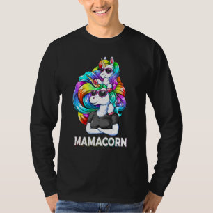 T-shirt Lunettes de soleil Unicorn Maman Costume rétro