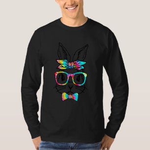 T-shirt Lunettes de soleil visage lapin Tie Dye Lunettes d