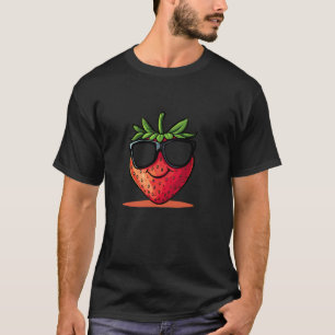 T-shirt Lunettes décontractées Costume fraise