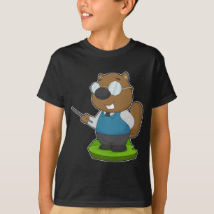 T-shirt Lunettes pour enseignants de castor