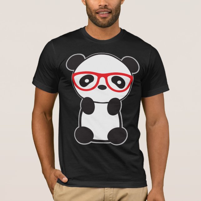 T-shirt Lunettes rouges Débardeur Panda (Devant)