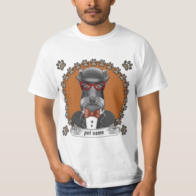 T-shirt Lunettes Schnauzer (Devant)