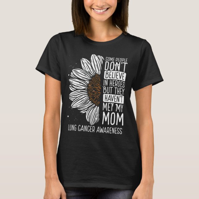 T-shirt Lung Awareness Ribbon Maman Warrior (Devant)