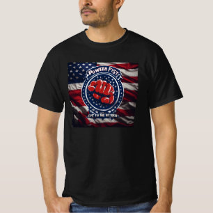 T-shirt L'unité alimente le pouvoir : Poing patriotique