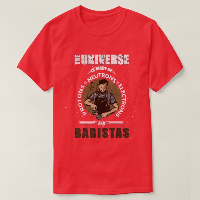 T-shirt L'univers en Barman Barmaid Bari (Design devant)
