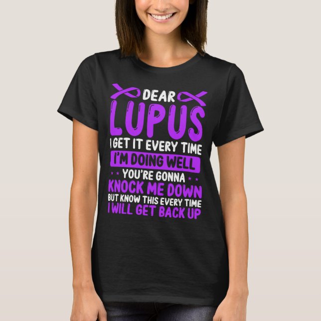 T-shirt Lupus Awareness Month Lupus Purple Lupus Ribbon (Devant)