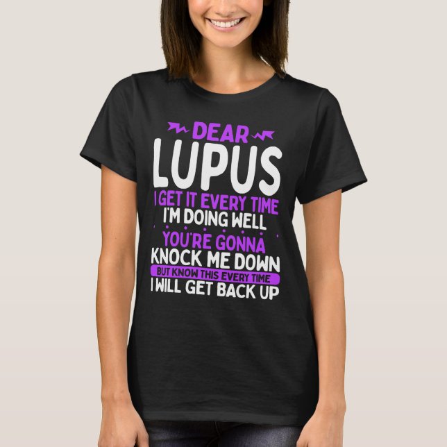 T-shirt Lupus Awareness Month Lupus Warrior Purple Ribbon (Devant)