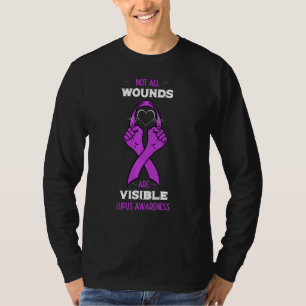 T-shirt Lupus Sensibilisation au ruban violet Sle Butterfl