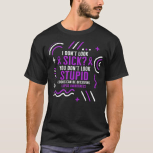 T-shirt Lupus Sensibilisation Ne Semble Pas Malade Violet