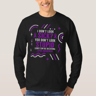 T-shirt Lupus Sensibilisation Ne Semble Pas Malade Violet