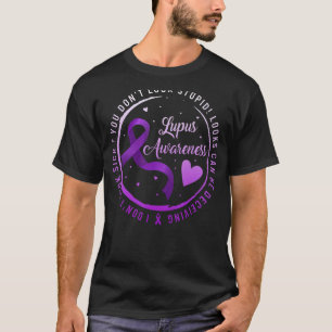 T-shirt Lupus Sensibilisation Ne Semble Pas Malade Violet