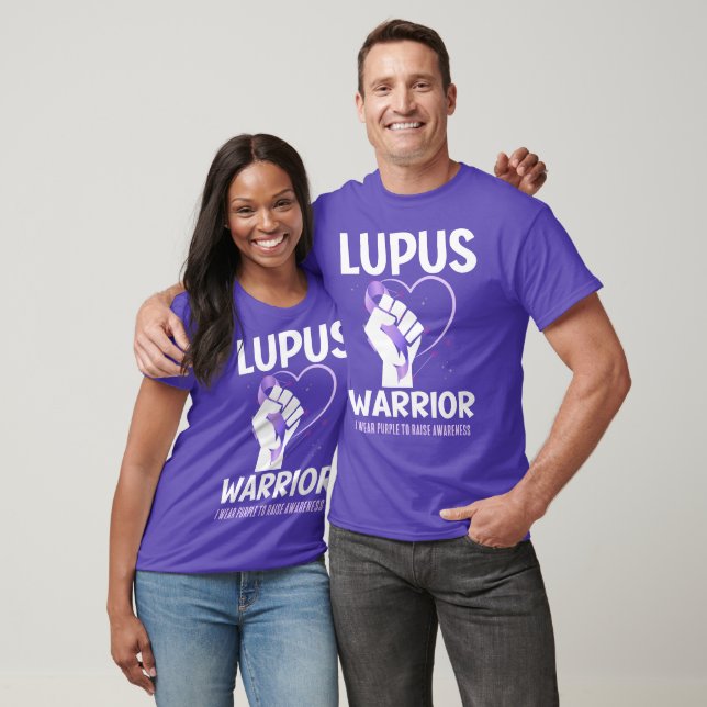 T-shirt LUPUS WARRIOR Purple Ribbon Sensibilisation (Unisexe)
