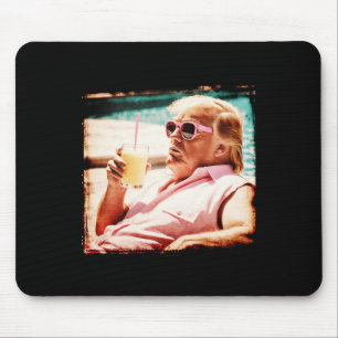 T-Shirt Lustig Retro Pina Colada Trump 2024 Straft Mousepad