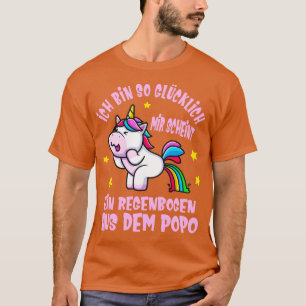 T-shirt Lustiges Einhorn Glck Regenbogen Spa Unicorn