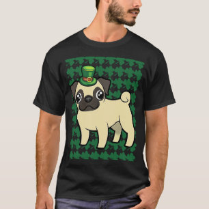 T-shirt Lutin Carlin Chien Chanceux Trèfle Jour de la Sain