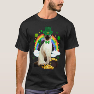 T-shirt Lutin Chat Siamois Trèfle C Saint Patrick 