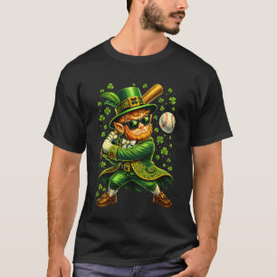 T-shirt Lutin de baseball receveur Shamrock St. Patrick