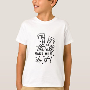 T-shirt Lutin de Noël drôle m'a fait le faire Drôle Rétro 