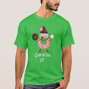 T-shirt Lutin de quarantaine Funny Noël Donut masqué