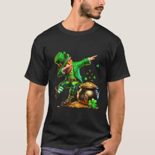 T-shirt Lutin qui fait dabbing Jour de la Saint-Patrick Po