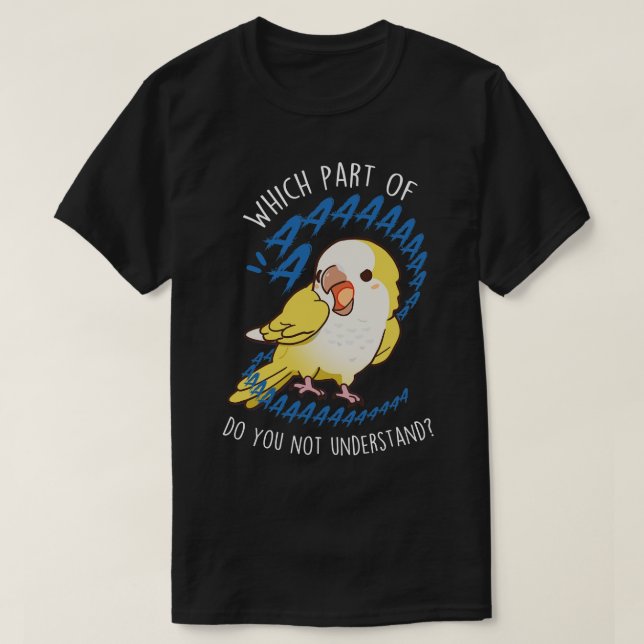 T-shirt Lutino Quaker Parrot Aaaa (Design devant)