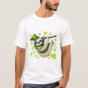 T-shirt Lutrin de lutin irlandais Shamrock Jour de la Sain