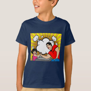 T-shirt Lutte amusante au bras coloré