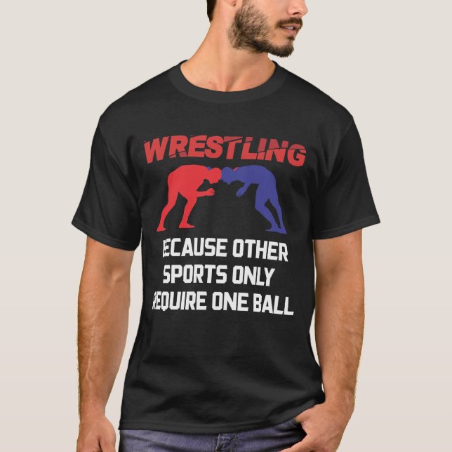 T-shirt Lutte amusante Les autres sports nécessitent seule (Devant)