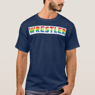 T-shirt Lutte arc-en-ciel du Gay pride de lutteur