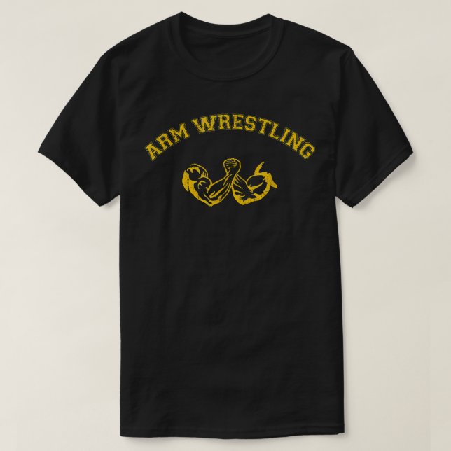 T-shirt Lutte classique au bras de style College (Design devant)