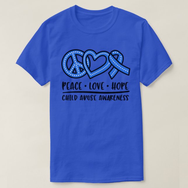 T-shirt Lutte contre la maltraitance des enfants sensibili (Design devant)