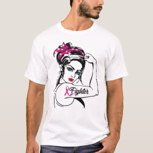 T-shirt Lutte contre le cancer du sein Rosie Le Riveter Ro