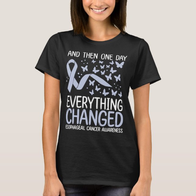 T-shirt Lutte contre le cancer Ruban Esophage Sensibilisat (Devant)