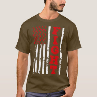 T-shirt Lutte contre le myélome contre le drapeau américai