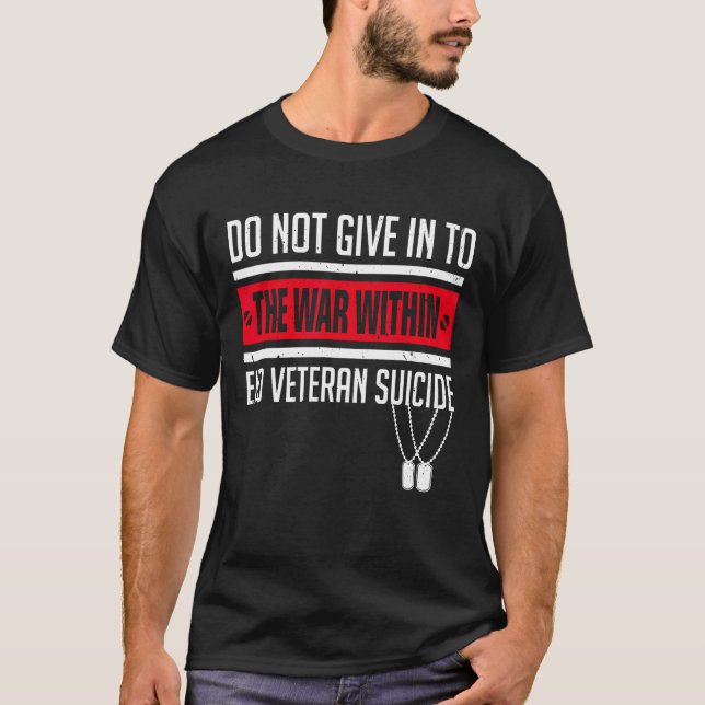 T-shirt Lutte contre le suicide chez les vétérans Sensibil (Devant)
