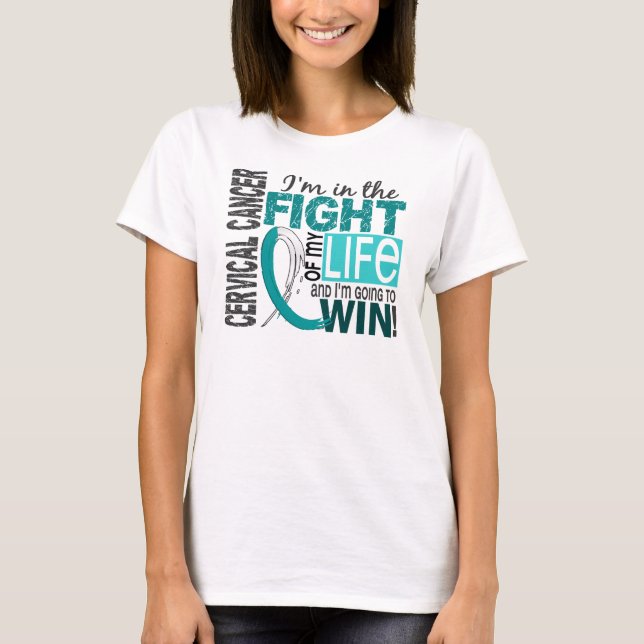 T-shirt Lutte Contre Mon Cancer Du Col (Devant)