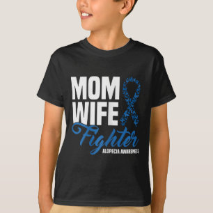 T-shirt Lutte de la femme Bleu Ruban Alopécie Sensibilisat