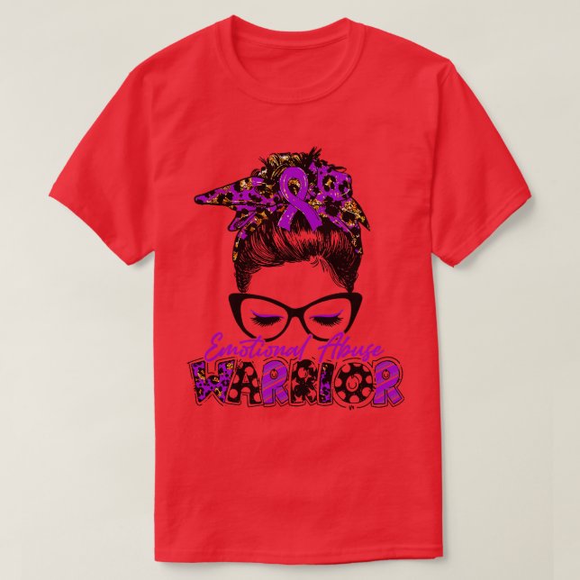 T-shirt Lutte émotionnelle Sensibilisation Femmes Guerrièr (Design devant)
