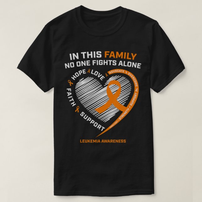 T-shirt Lutte familiale Leucémie Produits de sensibilisati (Design devant)