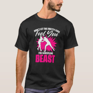T-shirt Lutte Humour Sportif Pour Une Fille Lutte Freestyl