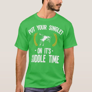 T-shirt Lutte Mettez Votre Singlet Sur Le Cadeau De Noël P