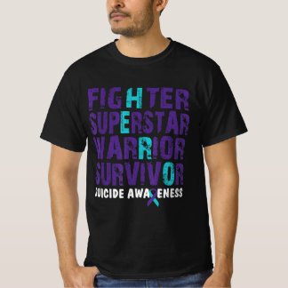 T-shirt Lutte Survivant Suicide Sensibilisation Santé ment