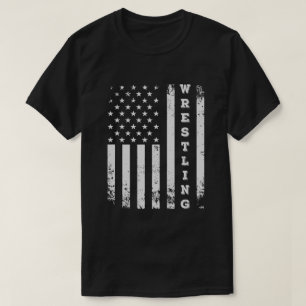 T-shirt Lutter American Flag USA Citation Wrestler
