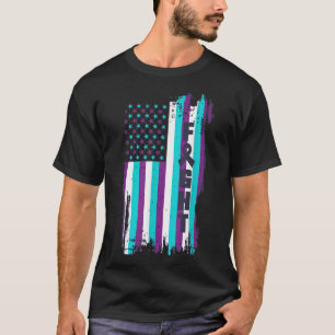 T-shirt Lutter contre la prévention du suicide Drapeau amé
