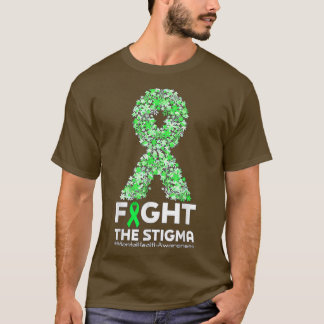 T-shirt Lutter contre la Stigma Green Ribbon santé mentale