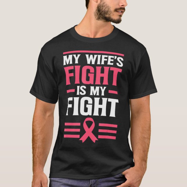 T-shirt Lutter contre le cancer du sein : le combat de ma  (Devant)