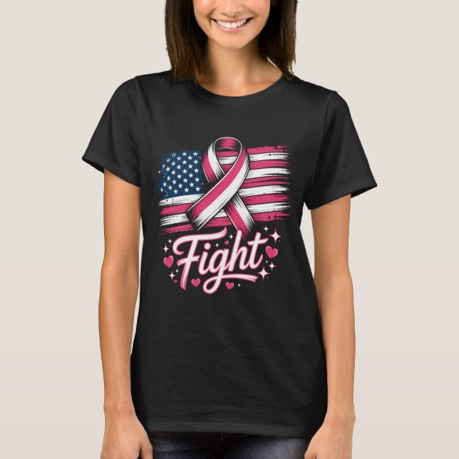 T-shirt Lutter Contre le cancer du sein Sensibilisation Pi (Devant)