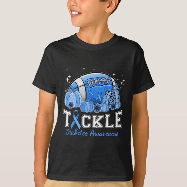 T-shirt Lutter contre le diabète Diabète Bleu Ribbon Dibet (Devant)