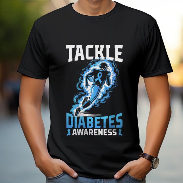 T-shirt Lutter contre le diabète Sensibiliser le football  (Créateur téléchargé)
